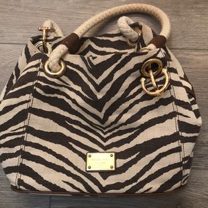 Michael Kors brown printed purse